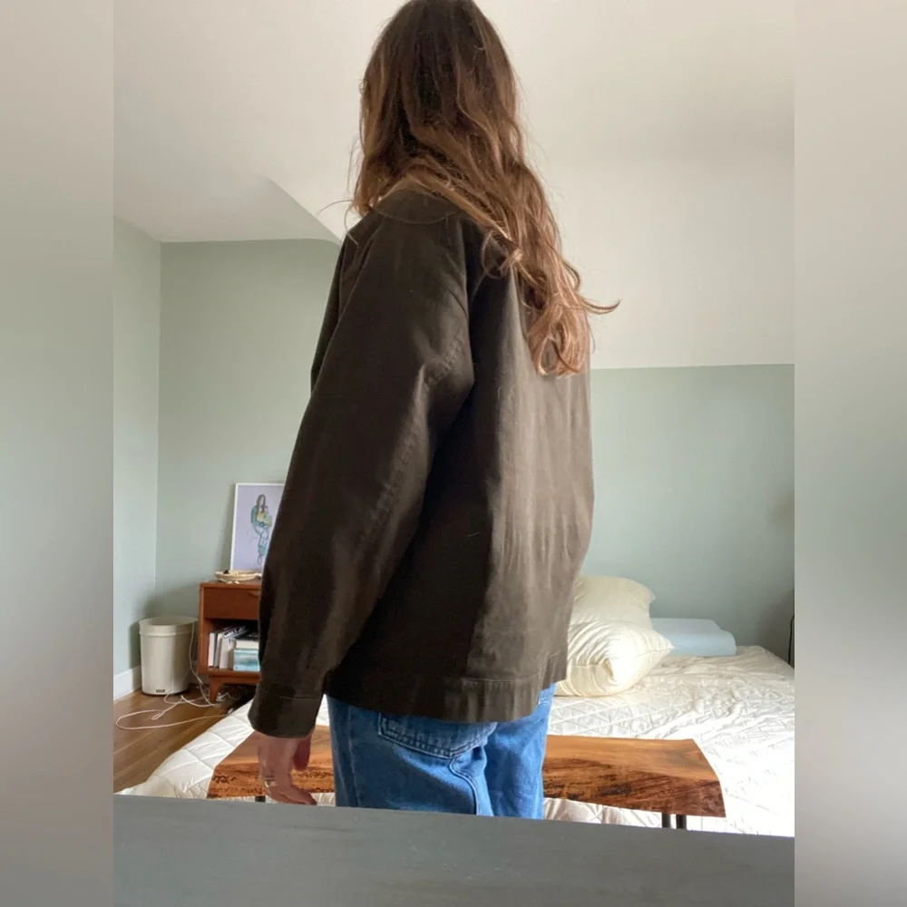 7115 by szeki Signature Panel Pockets Shirt Jacket - Cotton Edition - Deep Olive - Picture 2 of 12